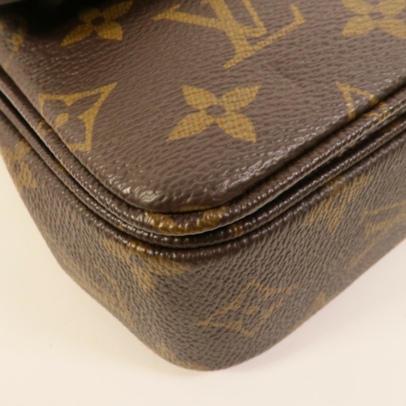 LOUIS VUITTON Monogram Marceau金扣肩背袋棕色-12