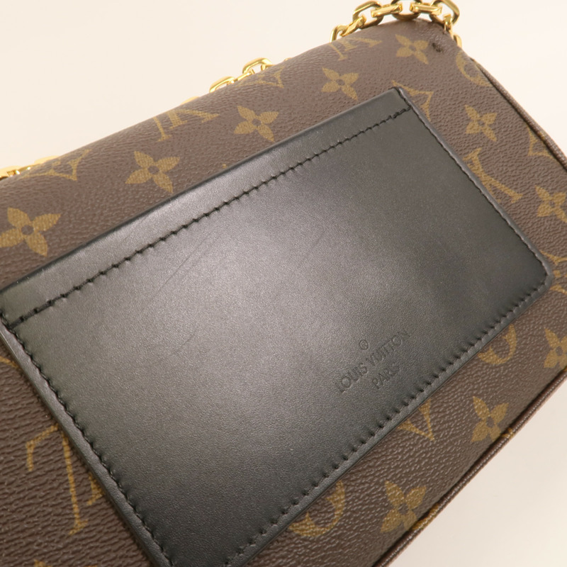 LOUIS VUITTON Monogram Marceau金扣肩背袋棕色-13