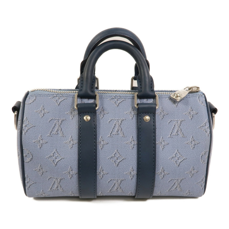 LOUIS VUITTON Monogram Heritage Keepall Bandouliere 25銀扣手挽肩背兩用袋-1