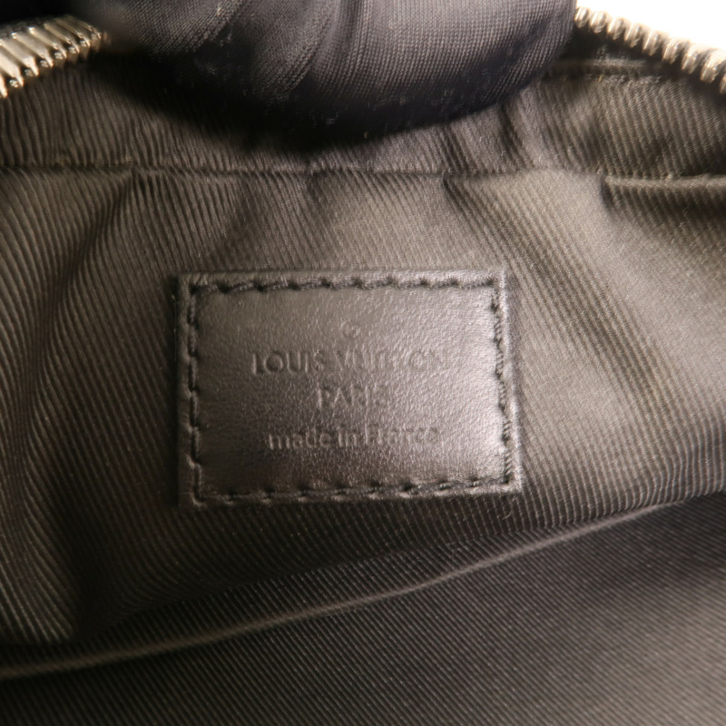 LOUIS VUITTON Monogram Eclipse Reverse Trio Messenger銀扣肩背袋灰色-8