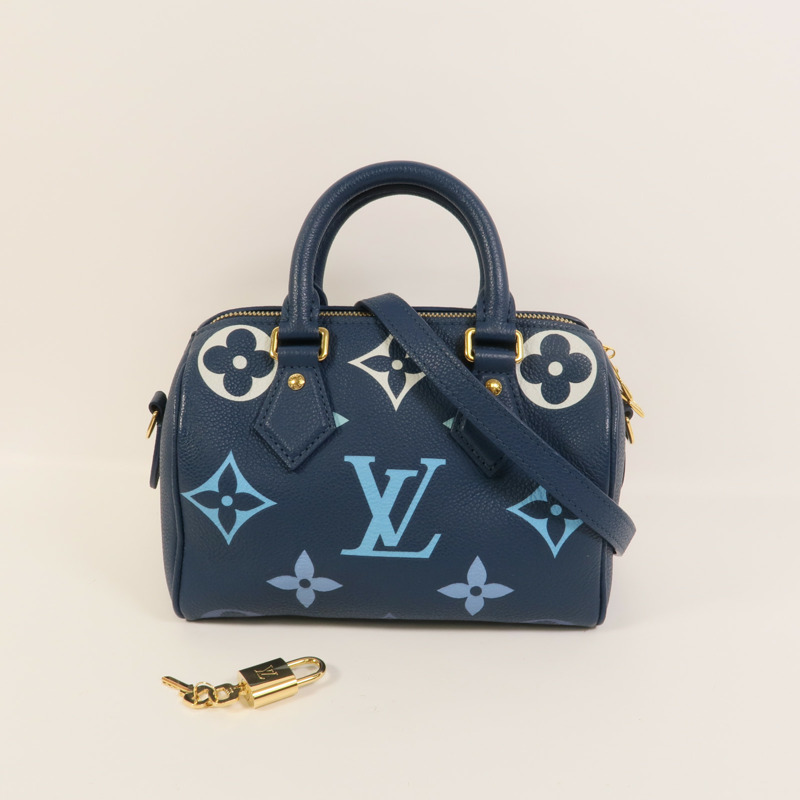 LOUIS VUITTON Monogram Empreinte Speedy Bandouliere 20手挽肩背兩用袋-11