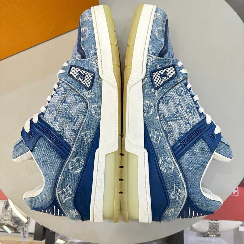 路易威登/Louis Vuitton trainer 42碼 藍牛仔 98新-2