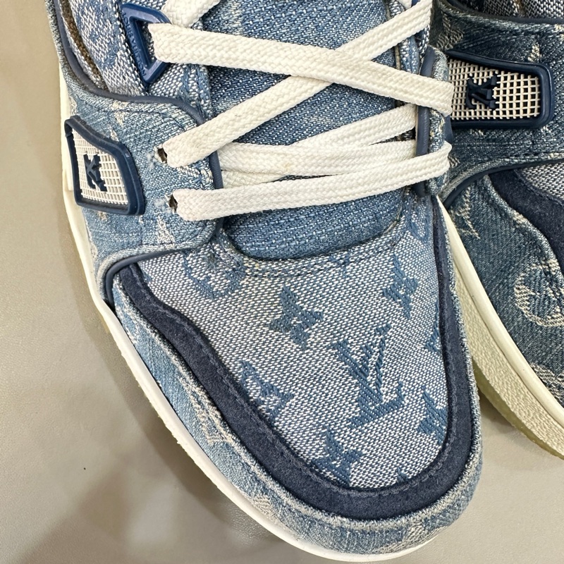 路易威登/Louis Vuitton trainer 42碼 藍牛仔 98新-4
