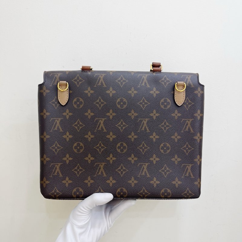 路易威登/Louis Vuitton Marignan 老花滿印鎖頭郵差包-6