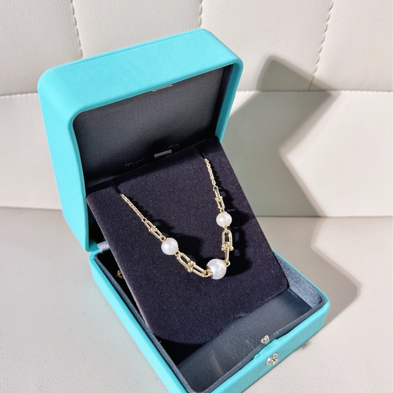 Tiffany 蒂芙尼 18K 金珍珠項鍊-2