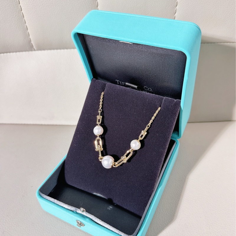 Tiffany 蒂芙尼 18K 金珍珠項鍊-3
