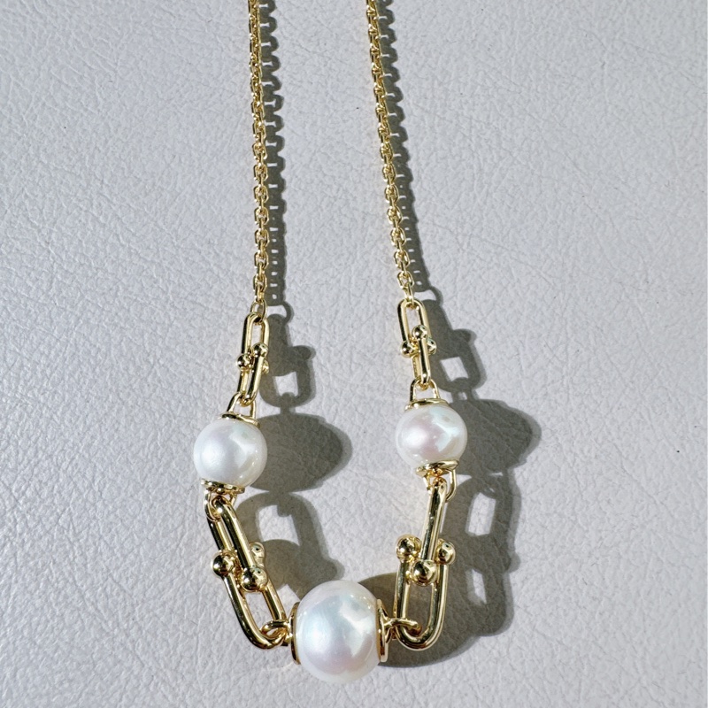 Tiffany 蒂芙尼 18K 金珍珠項鍊-4