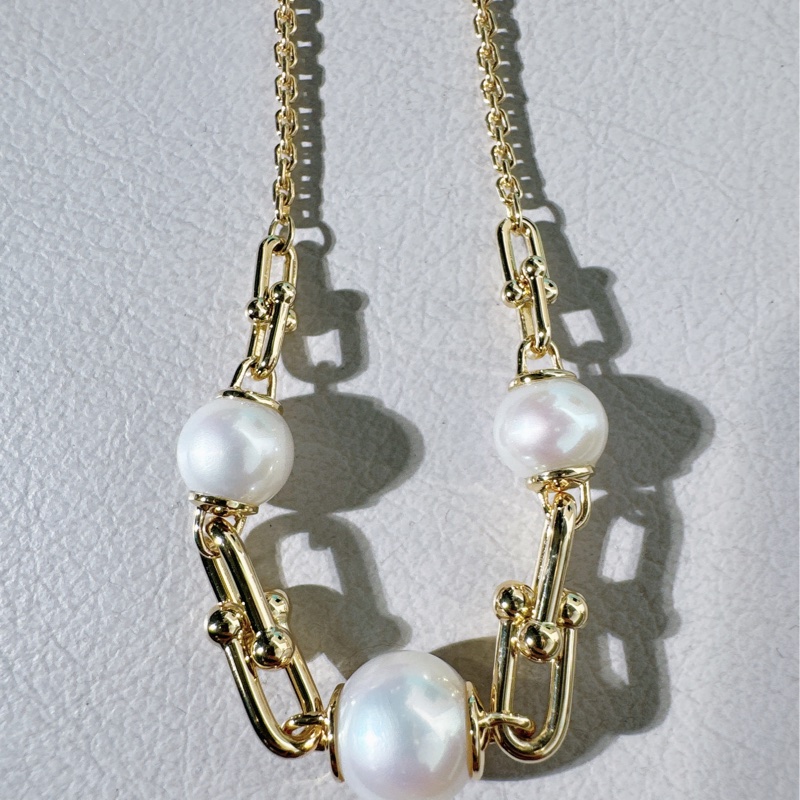 Tiffany 蒂芙尼 18K 金珍珠項鍊-5