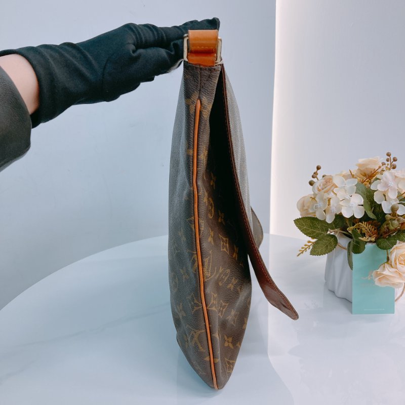 MS0640 Louis Vuitton 路易威登 中古 翻蓋單肩包 經典老花 金扣 Musette Salsa Crossbody Canvas Monogram x GHW-2