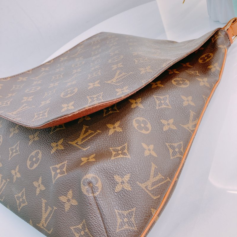 MS0640 Louis Vuitton 路易威登 中古 翻蓋單肩包 經典老花 金扣 Musette Salsa Crossbody Canvas Monogram x GHW-8