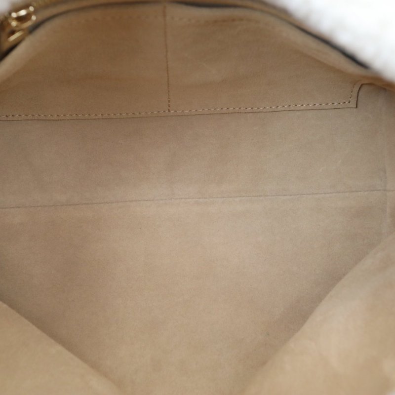 LOUIS VUITTON CARRYALL小號滑雪系列麂皮拼羊羔毛棕色晶片肩背包-3