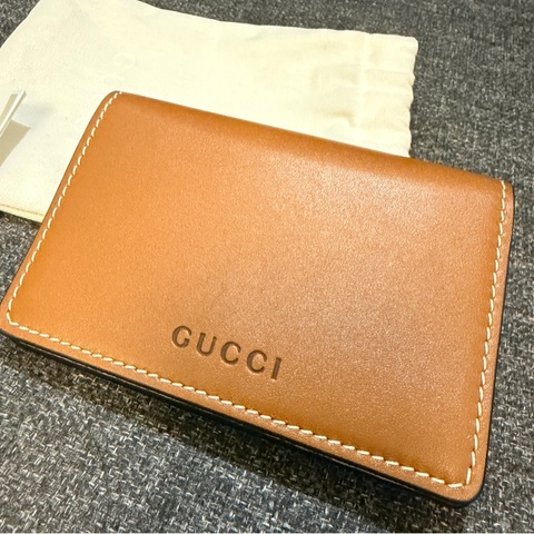 Gucci 專櫃正品 GUCCI 828314棕色 花紋 卡夾 零錢包