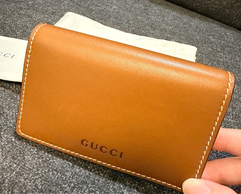 Gucci 專櫃正品 GUCCI 828314棕色 花紋 卡夾 零錢包-6