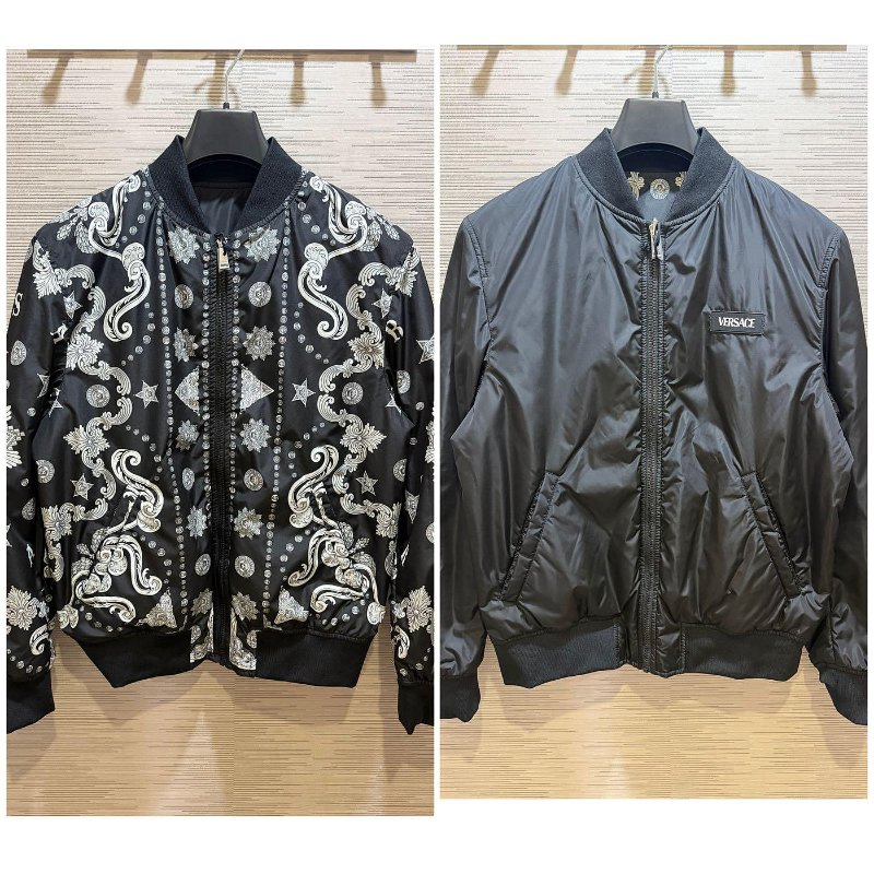 💎Han's house精品服飾💎VERSACE 凡賽斯 頂級黑牌 雙面 外套-6