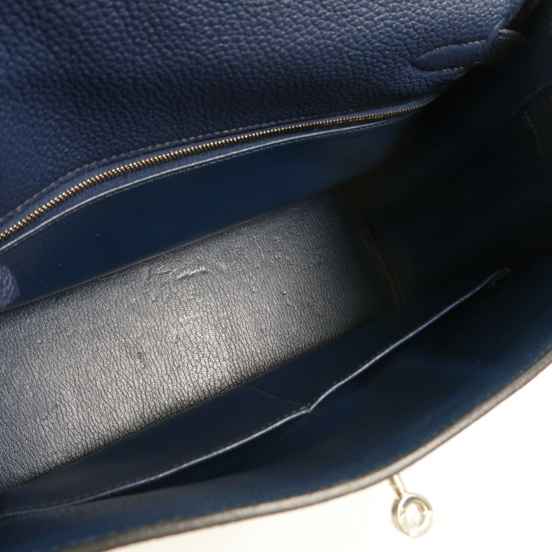 HERMES Togo皮革Kelly 28手挽肩背兩用袋Deep Blue-4