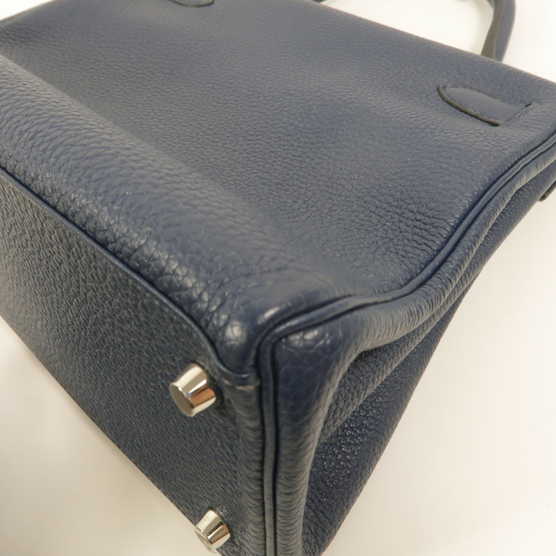 HERMES Togo皮革Kelly 28手挽肩背兩用袋Deep Blue-12