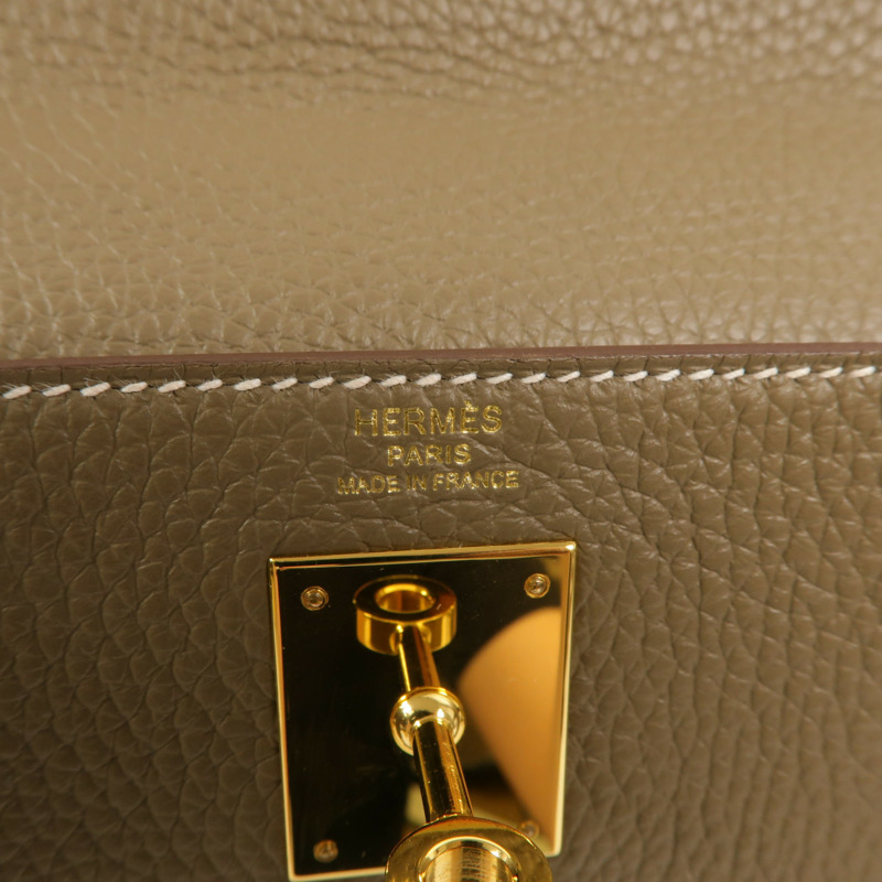 HERMES Togo皮革Kelly 28手挽肩背兩用袋Etoupe-5