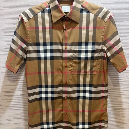 💎Han's house精品服飾💎 BURBERRY 格紋 短袖 襯衫-1