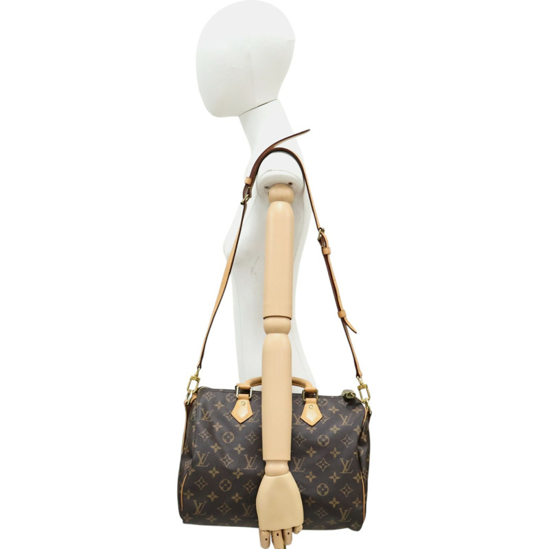 棕色 原花帆布 Speedy Bandouliere 30 兩用包 M41112【LOUIS VUITTON LV 路易威登】 M41112-9
