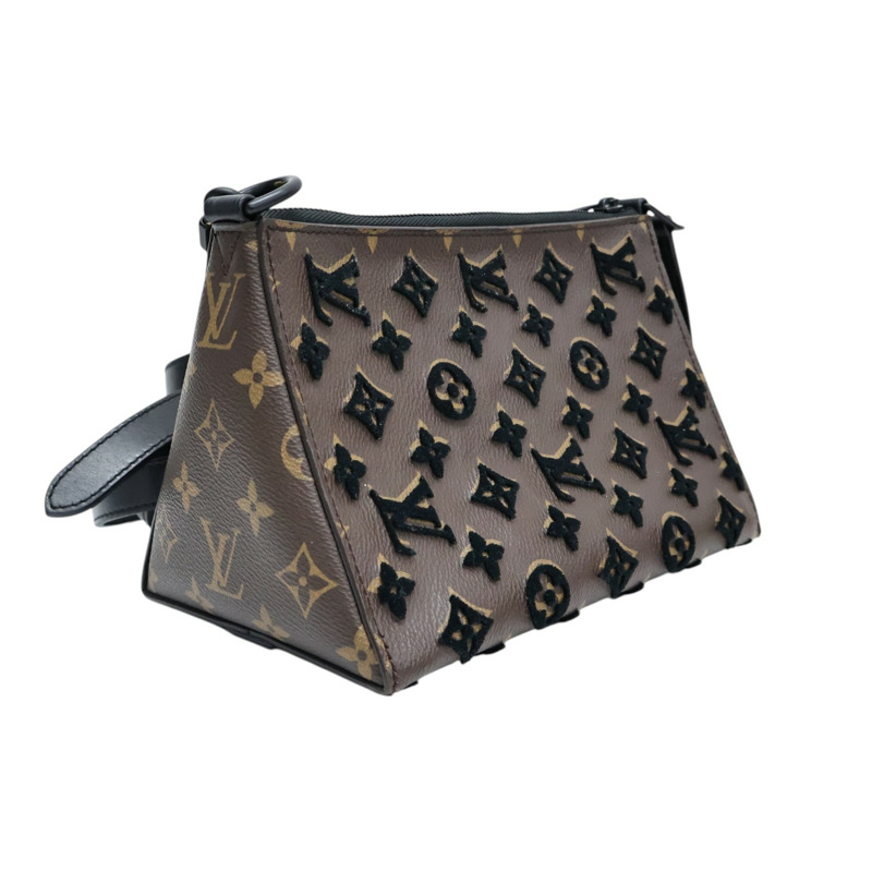 棕色 原花帆布 Triangle Messenger 肩背包 M45070【LOUIS VUITTON LV 路易威登】 M45070-1