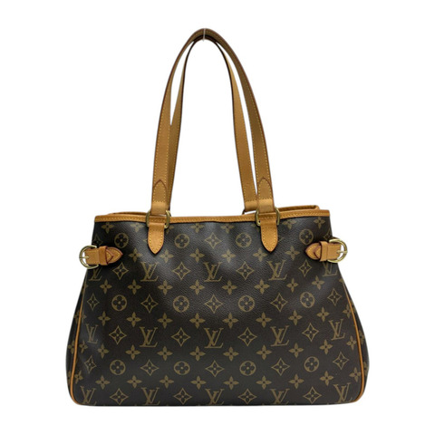 棕色 原花 帆布 Batignolles Horizontal 肩背包【LOUIS VUITTON LV 路易威登】 M51154
