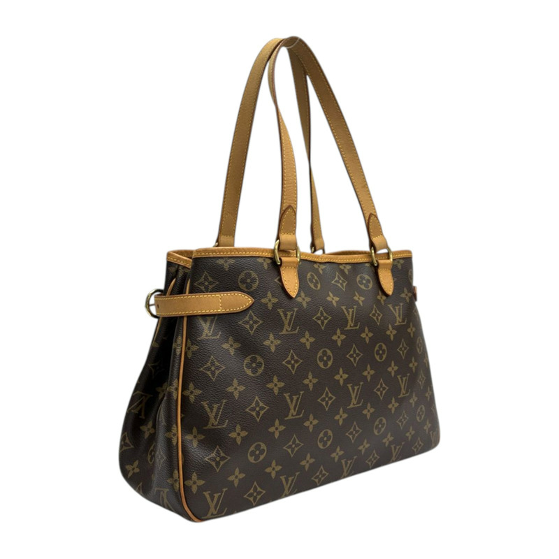 棕色 原花 帆布 Batignolles Horizontal 肩背包【LOUIS VUITTON LV 路易威登】 M51154-1
