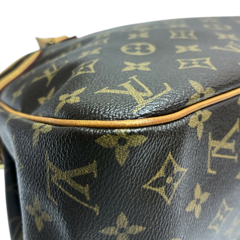 棕色 原花 帆布 Batignolles Horizontal 肩背包【LOUIS VUITTON LV 路易威登】 M51154-7