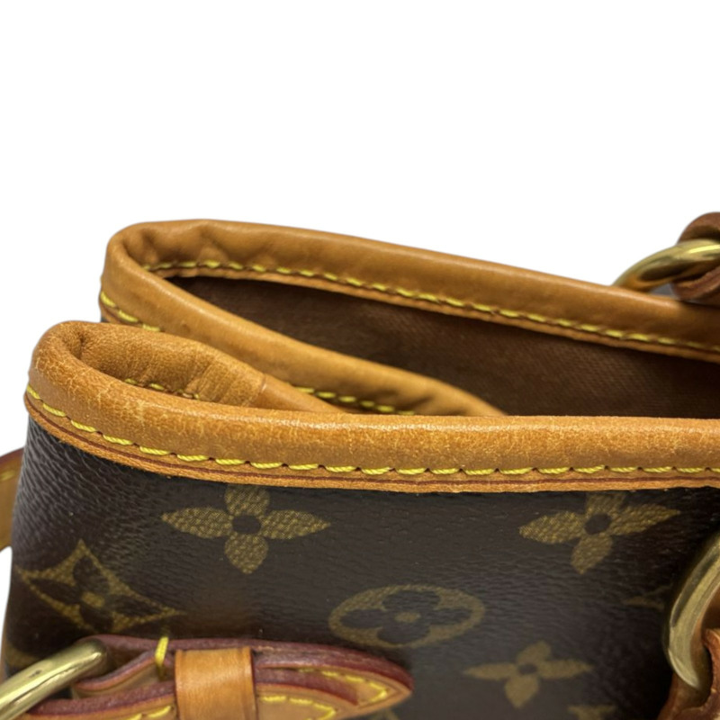 棕色 原花 帆布 Batignolles Horizontal 肩背包【LOUIS VUITTON LV 路易威登】 M51154-12