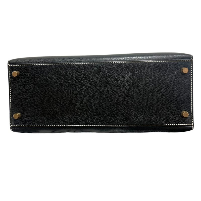 【美收精品】HERMÈS 黑色金釦手提肩背包 5-242-5