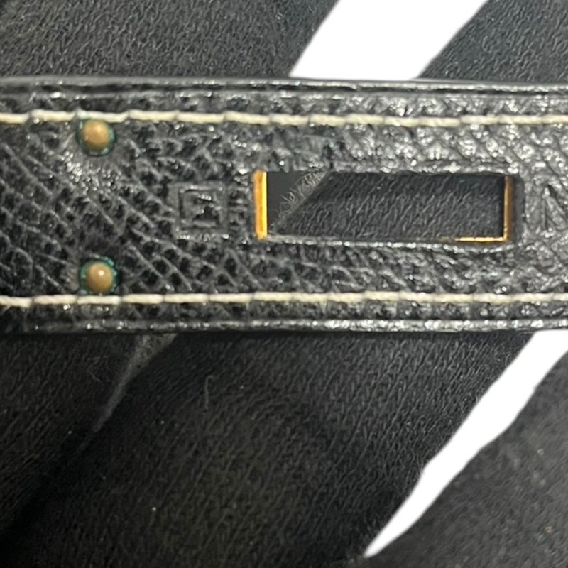 【美收精品】HERMÈS 黑色金釦手提肩背包 5-242-11