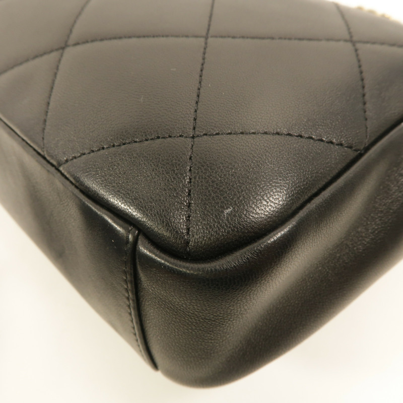CHANEL 牛皮皮革A Real Catch Flap Bag鏈帶手挽肩背兩用袋-13