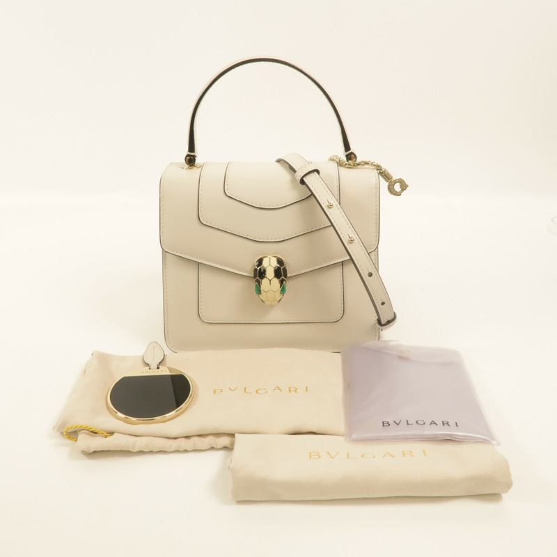 BVLGARI 牛皮皮革Serpenti Forever Top-Handle Bag手挽肩背兩用袋-10