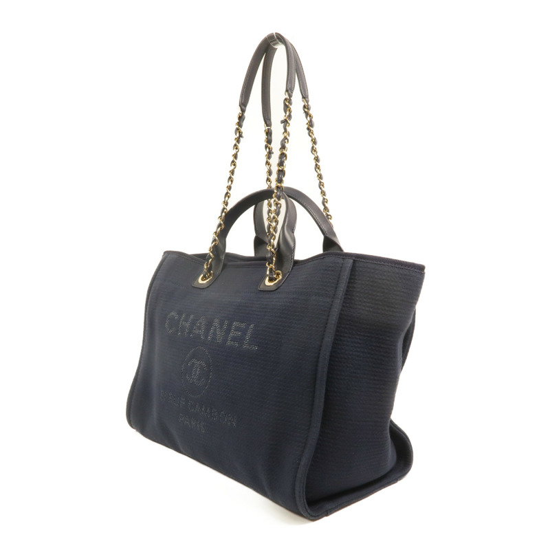CHANEL 帆布Deauville Tote手挽肩背兩用袋-2
