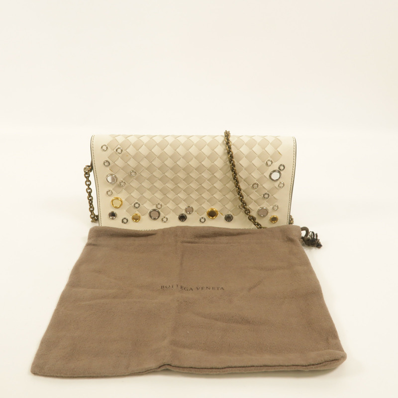 BOTTEGA VENETA 牛皮皮革Chain Shoulder鏈帶肩背袋-9