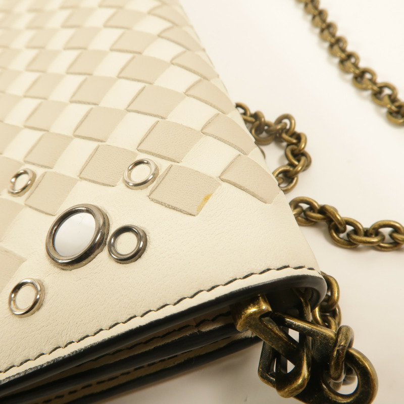 BOTTEGA VENETA 牛皮皮革Chain Shoulder鏈帶肩背袋-17