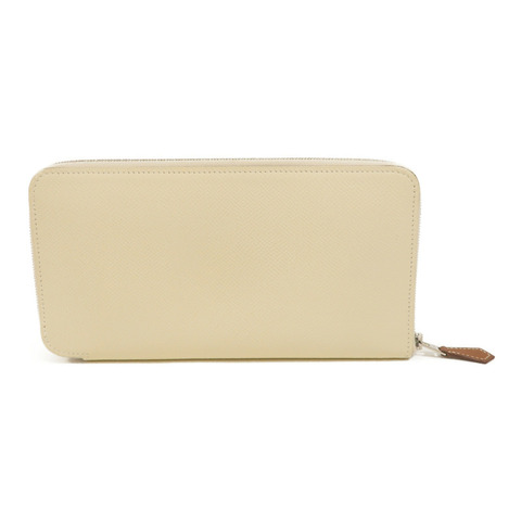 HERMES Epsom皮革Silk In Classique長錢包Nata