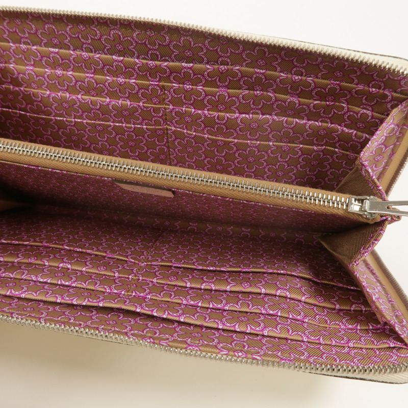 HERMES Epsom皮革Silk In Classique長錢包Nata-6