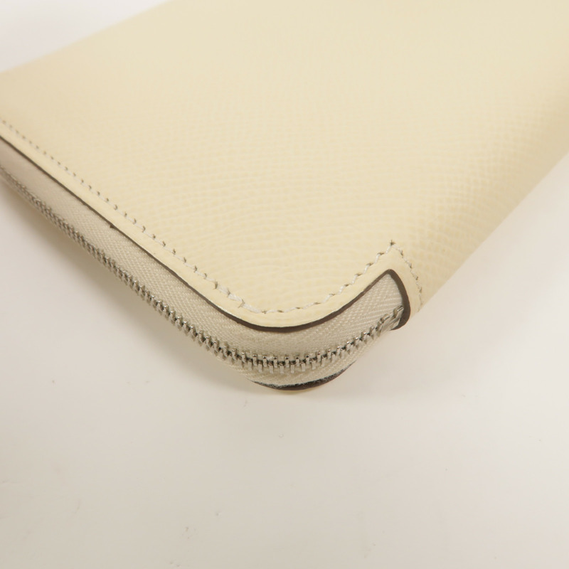 HERMES Epsom皮革Silk In Classique長錢包Nata-11
