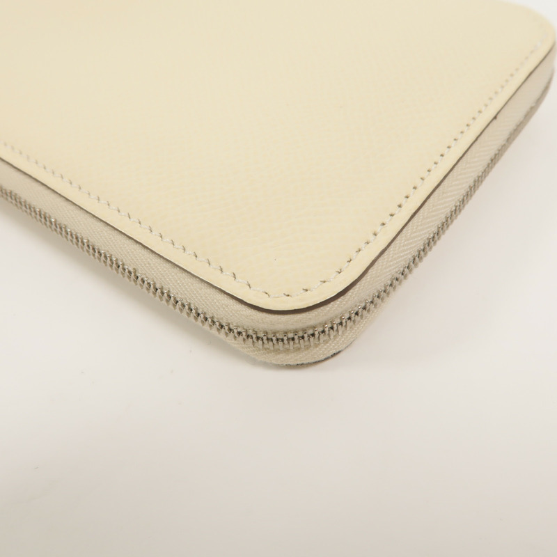 HERMES Epsom皮革Silk In Classique長錢包Nata-12