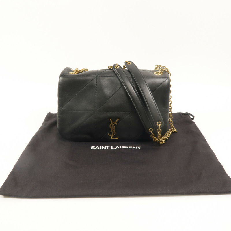 SAINT LAURENT 羊皮皮革Jamie Mini鏈帶肩背袋-10