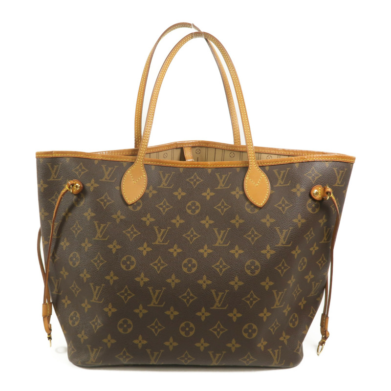 LOUIS VUITTON Monogram Neverfull PM金扣手挽袋-1
