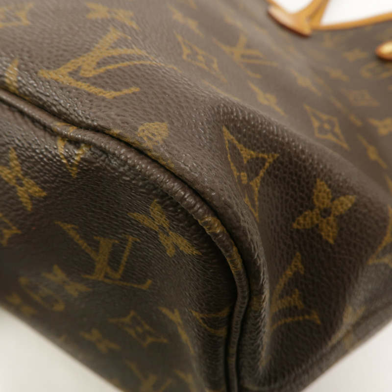LOUIS VUITTON Monogram Neverfull PM金扣手挽袋-9