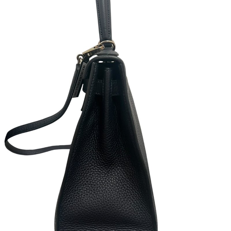 【美收精品】HERMÈS 深藍橘藍幾何拼色 Kelly 手提肩背包 5-244-2