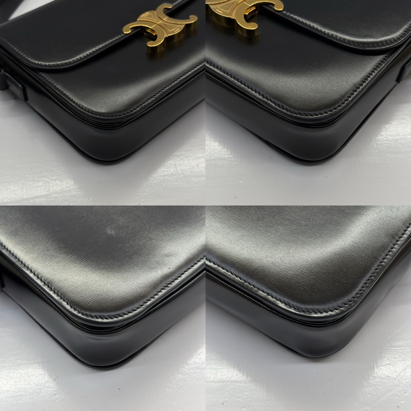 CELINE 黑色TRIOMPHE CLASSIQUE 22CM 斜背包-3