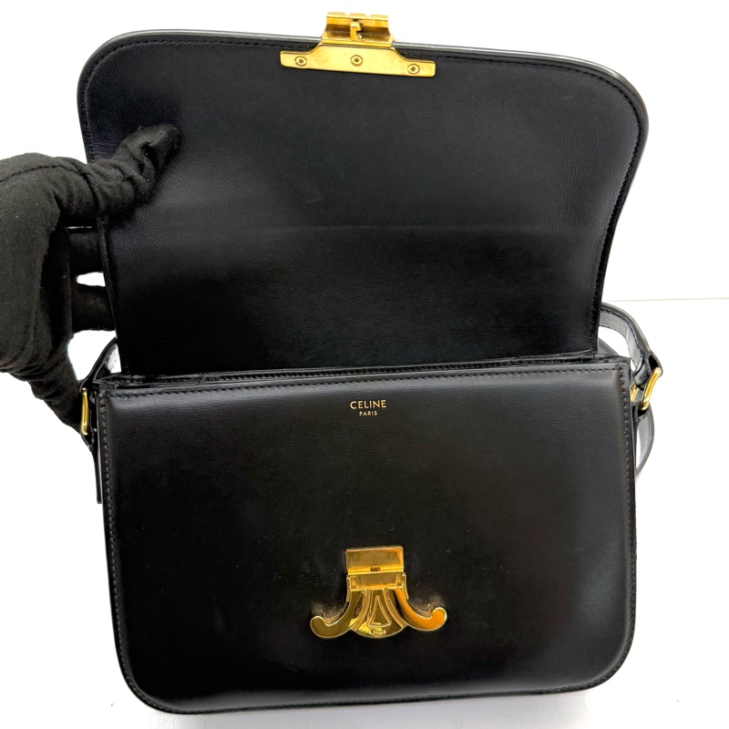 CELINE 黑色TRIOMPHE CLASSIQUE 22CM 斜背包-5