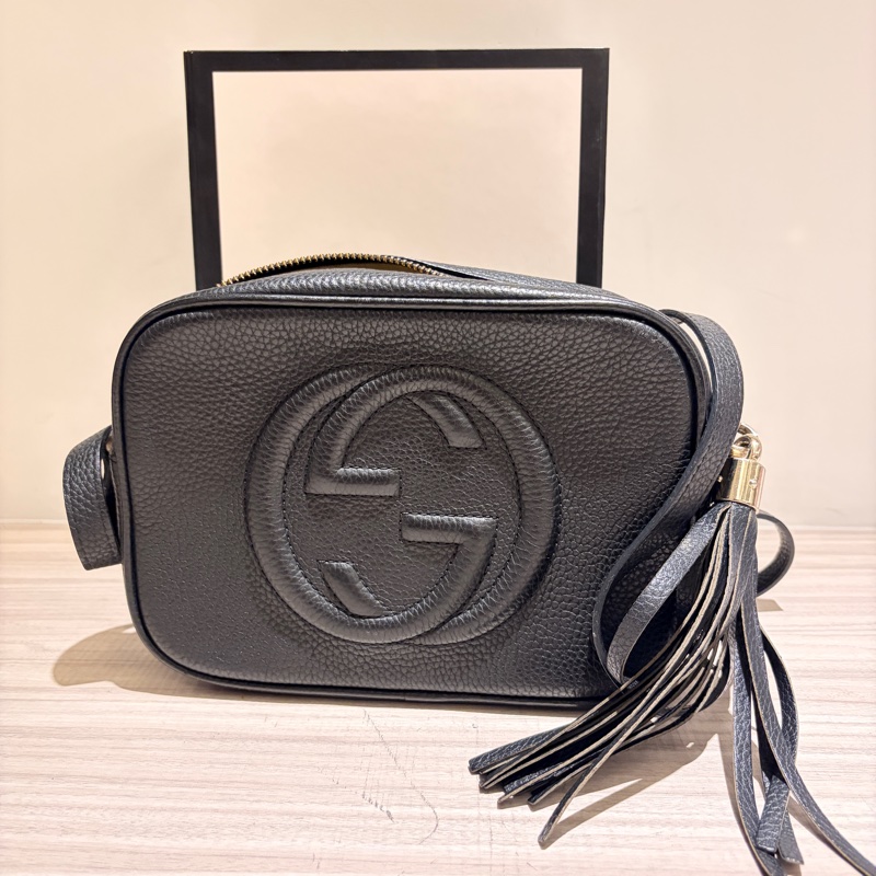Gucci 牛皮 相機包 流蘇相機包 肩背包 二手 甜甜價-0