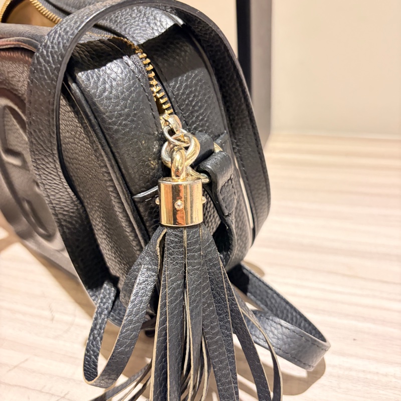 Gucci 牛皮 相機包 流蘇相機包 肩背包 二手 甜甜價-1