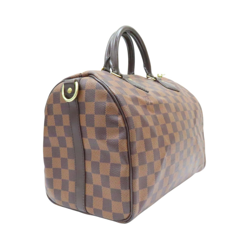 棕色 棋盤格帆布 Speedy Bandouliere 30 兩用包【LOUIS VUITTON LV 路易威登】 N41367-1
