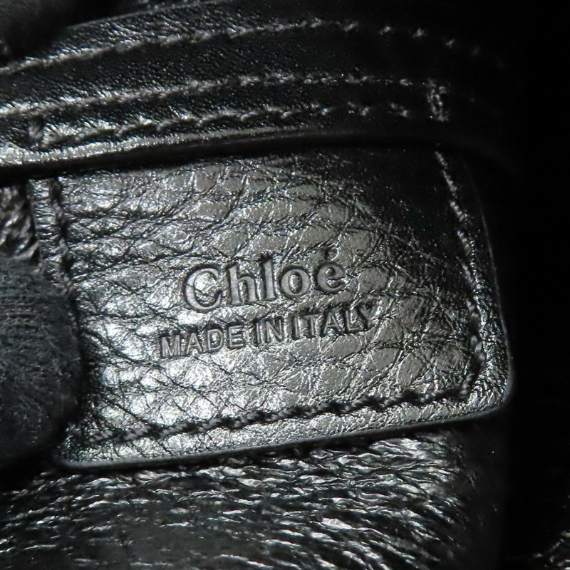 黑色 牛皮 Spin Tote 托特包 肩背包【Chloe 克羅伊】 CHC25SS810N84001-3