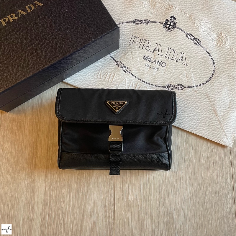 PRADA 小包 Re-Nylon and Saffiano leather smartphone case-0